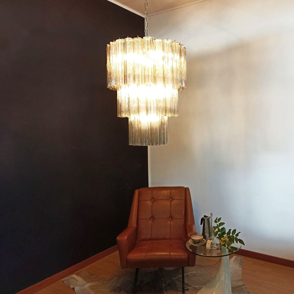 Fantastic Murano Tubes Glass Tube Chandelier