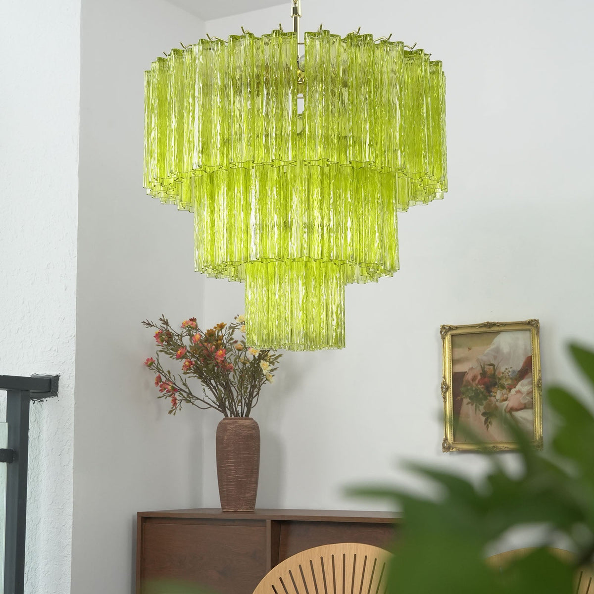 Fantastic Murano Tubes Glass Tube Chandelier