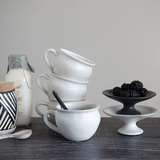 White Glazed Stoneware Mug