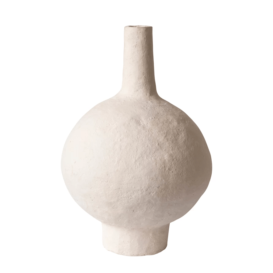 Vase décoratif en papier mâché fait main