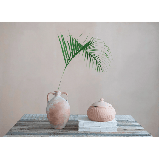 Willow Terracotta Urn with Handles
