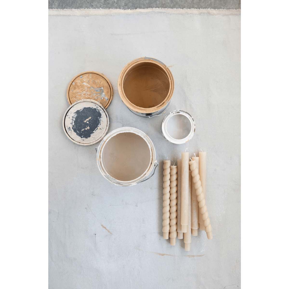 Bougies torsadées effilées sans parfum, lot de 2 (3 options de couleur)