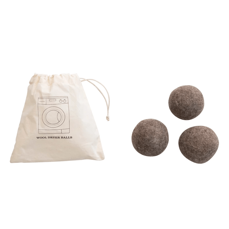 Boules de séchage en laine feutrée, lot de 3