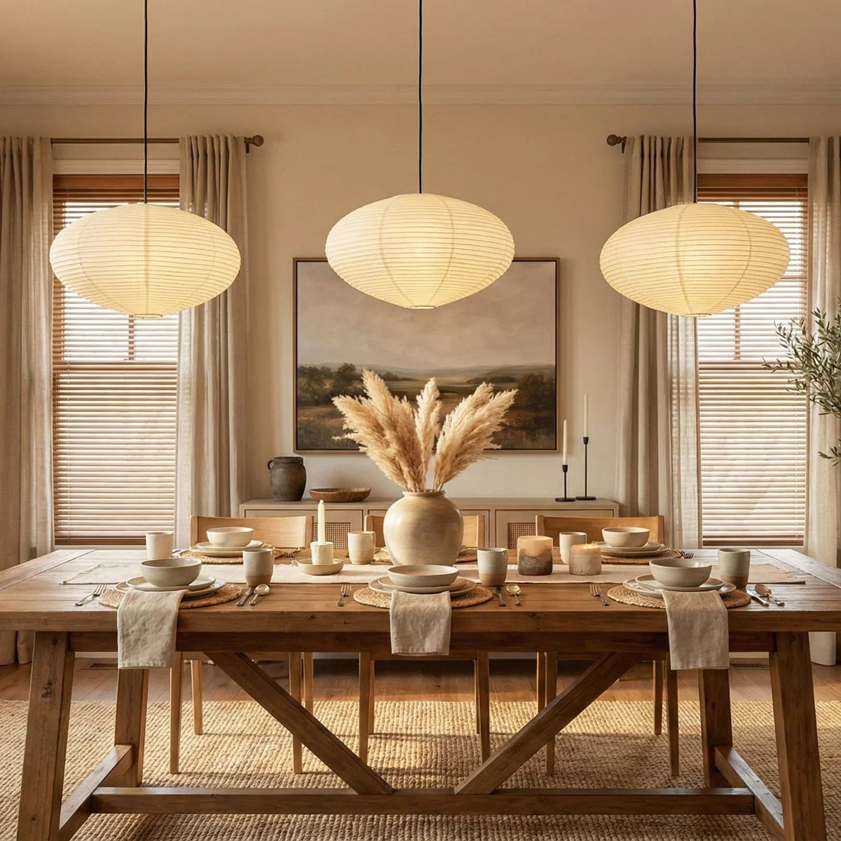 Akari Flat Shape 26A / 21A / 15A Pendant Light