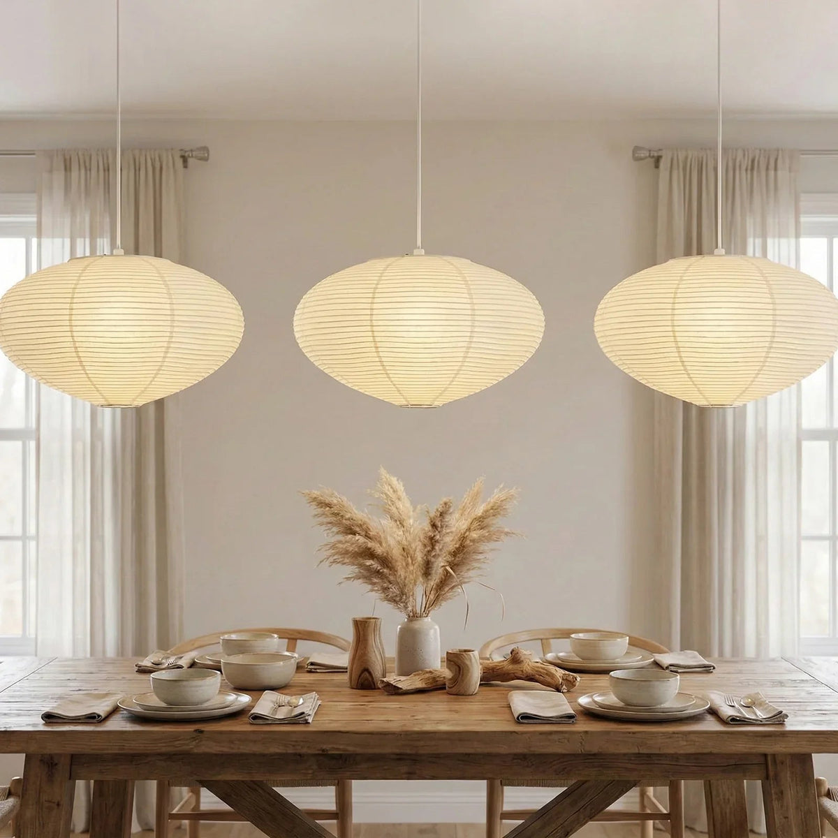 Akari Flat Shape 26A / 21A / 15A Pendant Light