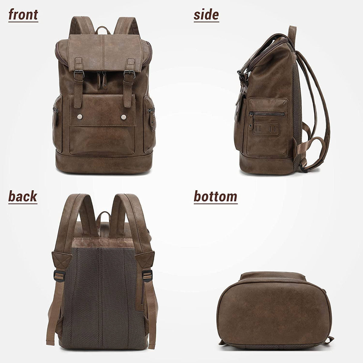 Sac à dos pour homme en cuir vegan – Modèle pour cadre urbain