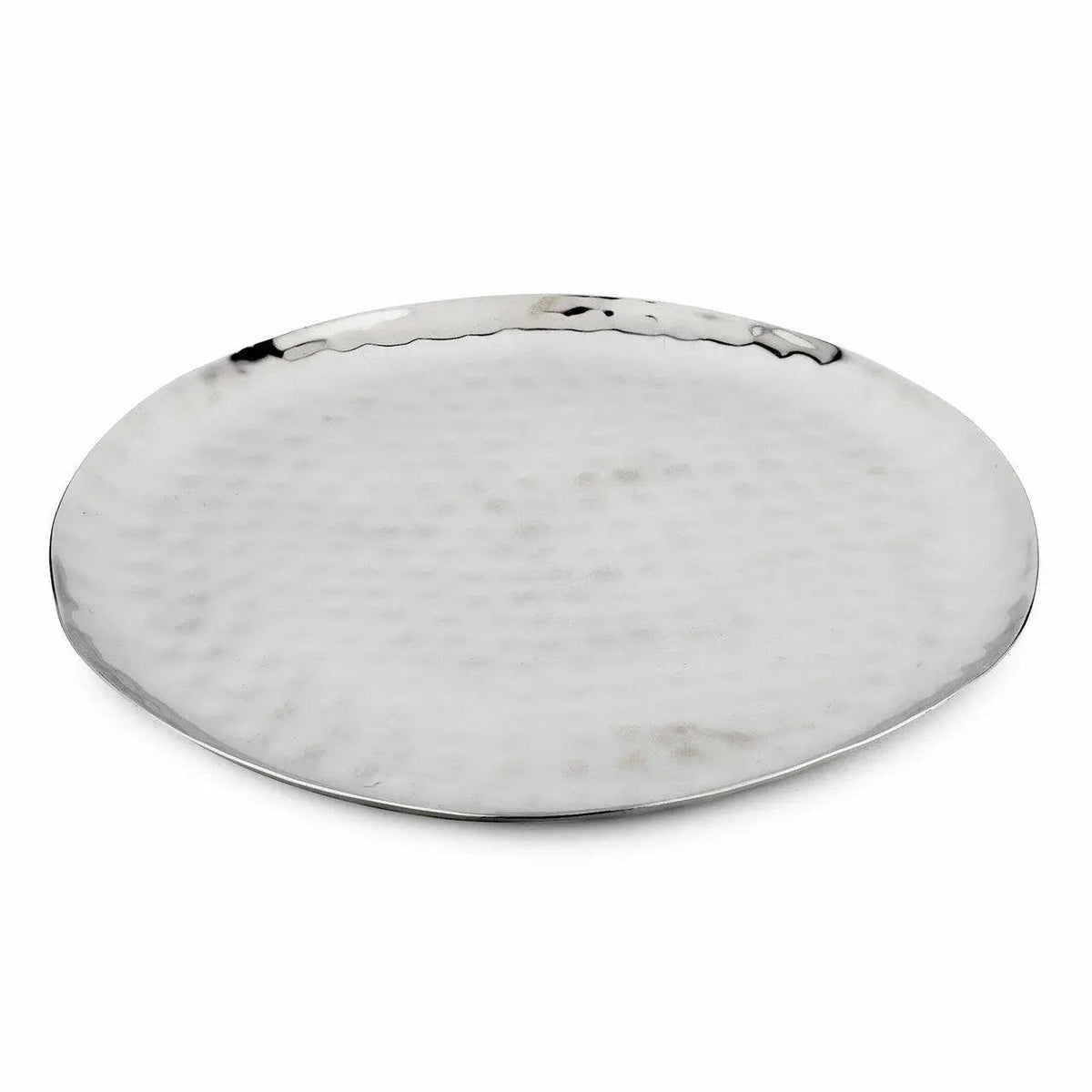 Vassoio da portata rotondo da 14" in acciaio inox completamente lucidato