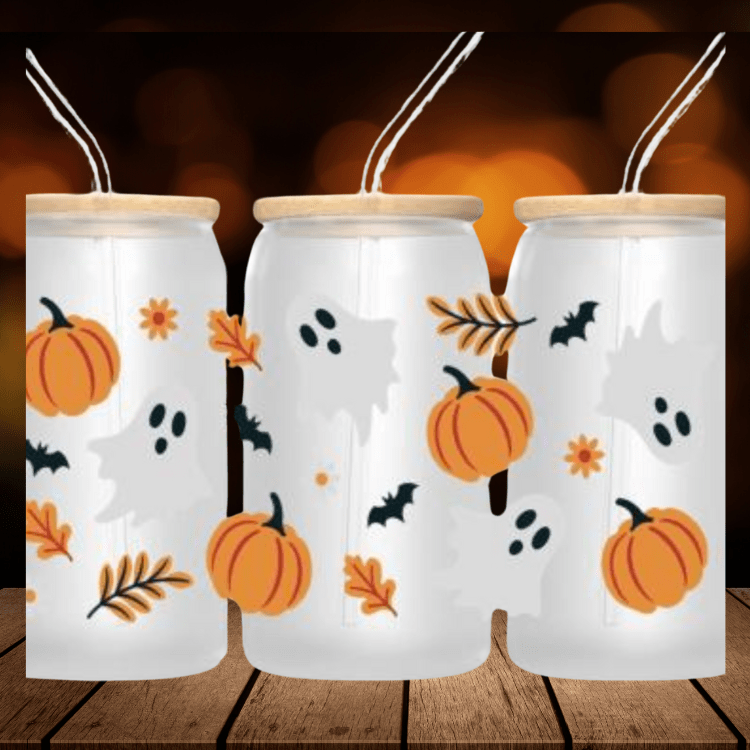 Pumpkin Spice Aesthetic Cup β Autumn Iced Coffee Tumbler, Reusable Drinkware