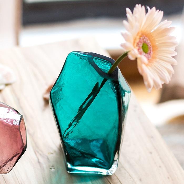 Vaso in vetro, vaso in vetro soffiato a mano in vari colori