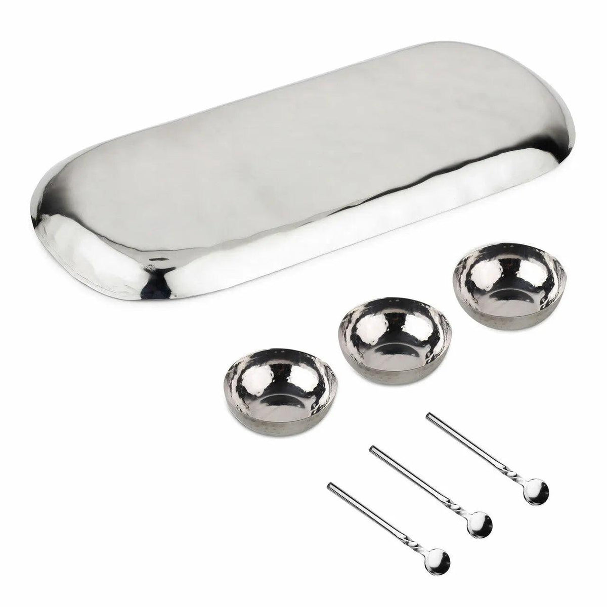 Set da 7 pezzi per condimenti martellato