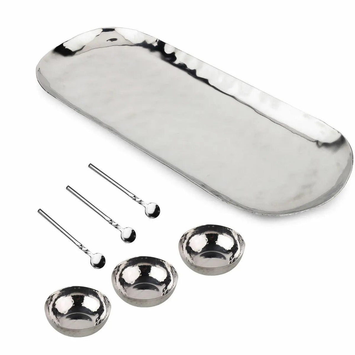 Set da 7 pezzi per condimenti martellato