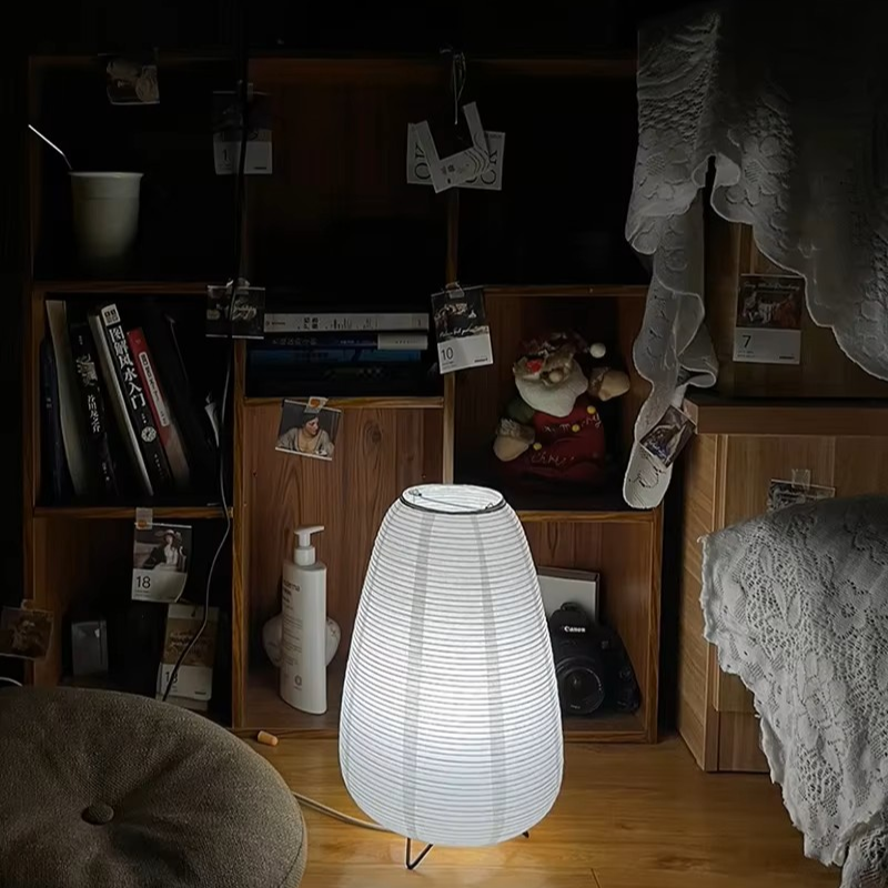 Teardrop Rice Paper Table Lamp | Minimalist Zen Desk Light