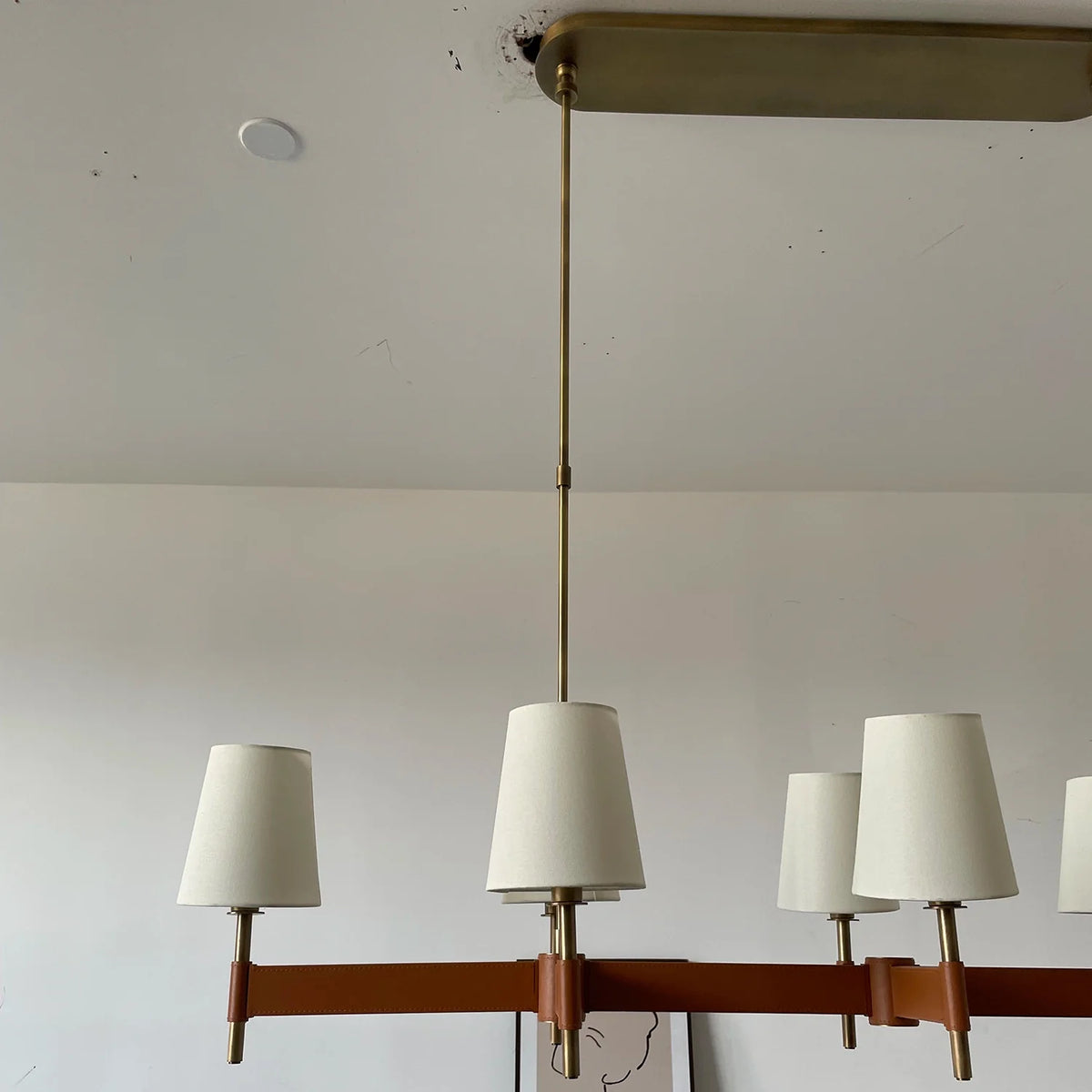 Bramley Leather & Copper Chandelier