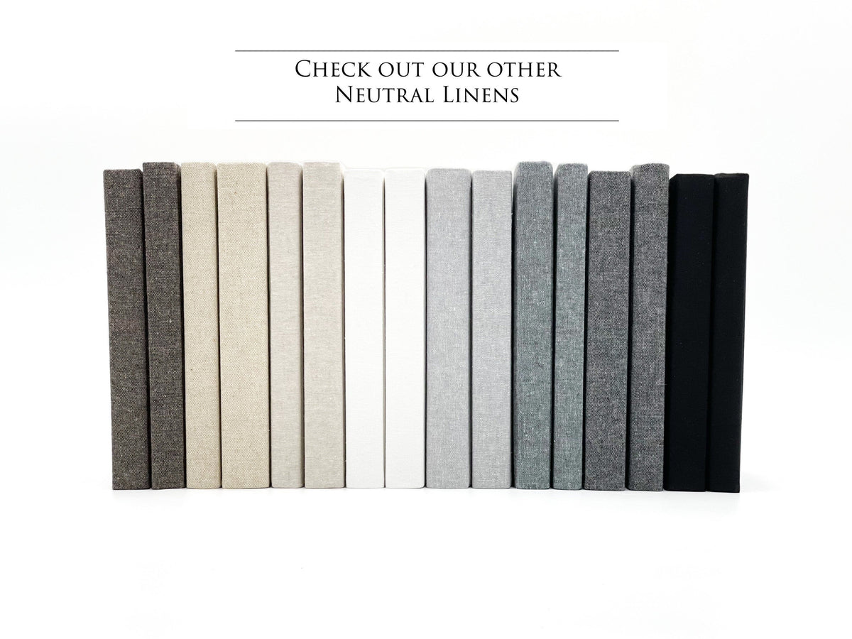 Espresso Linen Covered Decorative Books