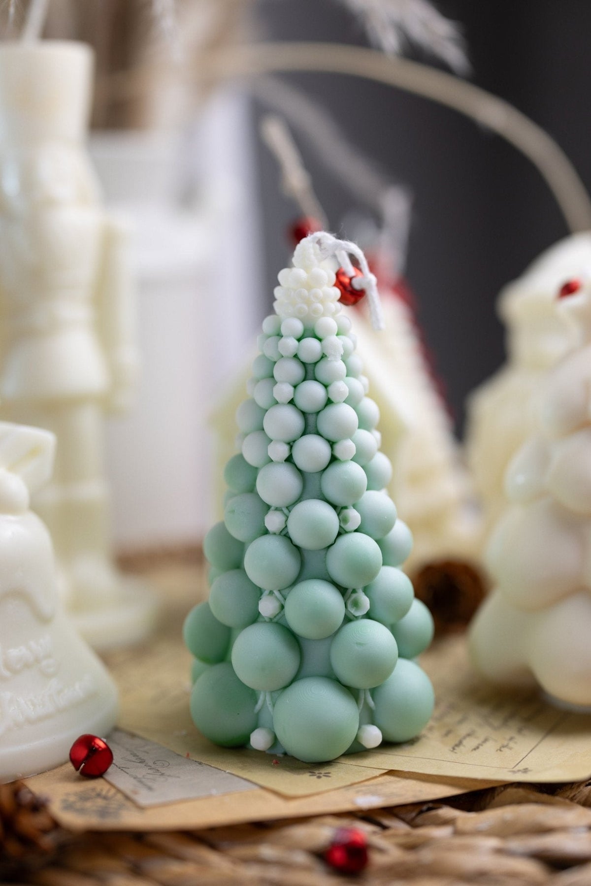 Bubble Christmas Tree Candle – Hand-Poured All-Natural Soy Wax – Holiday Decorative Gift Candle