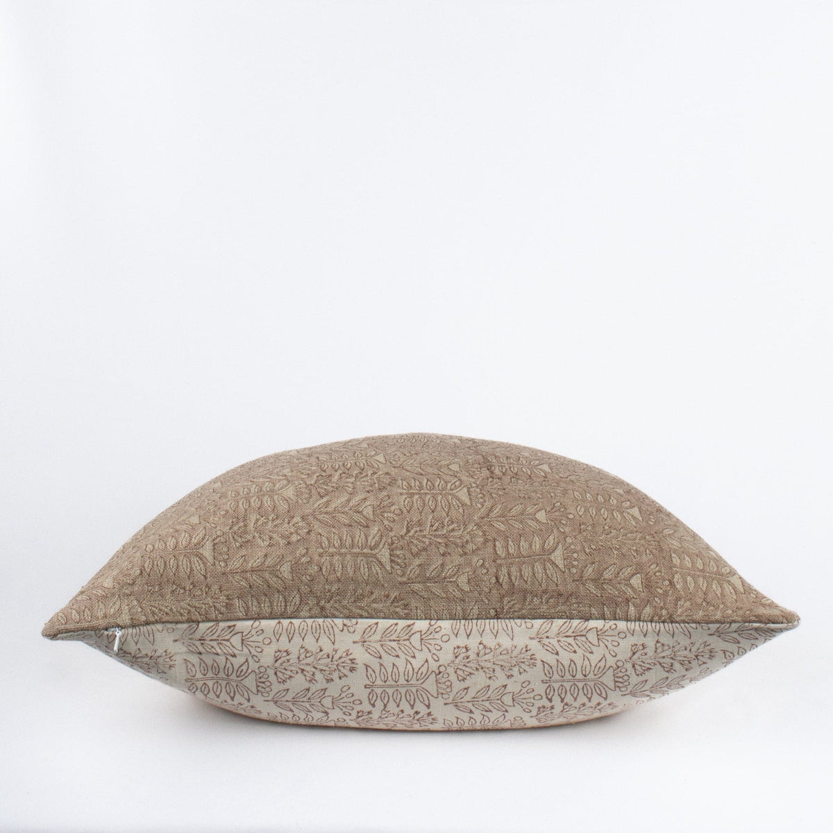 Indian Blockprint Fabric, Couch Lumbar Pillow Covers, Neutral Tones, Earthy Boho Design, Cozy Accent For Bedroom - TRIVENI ROSEDUST