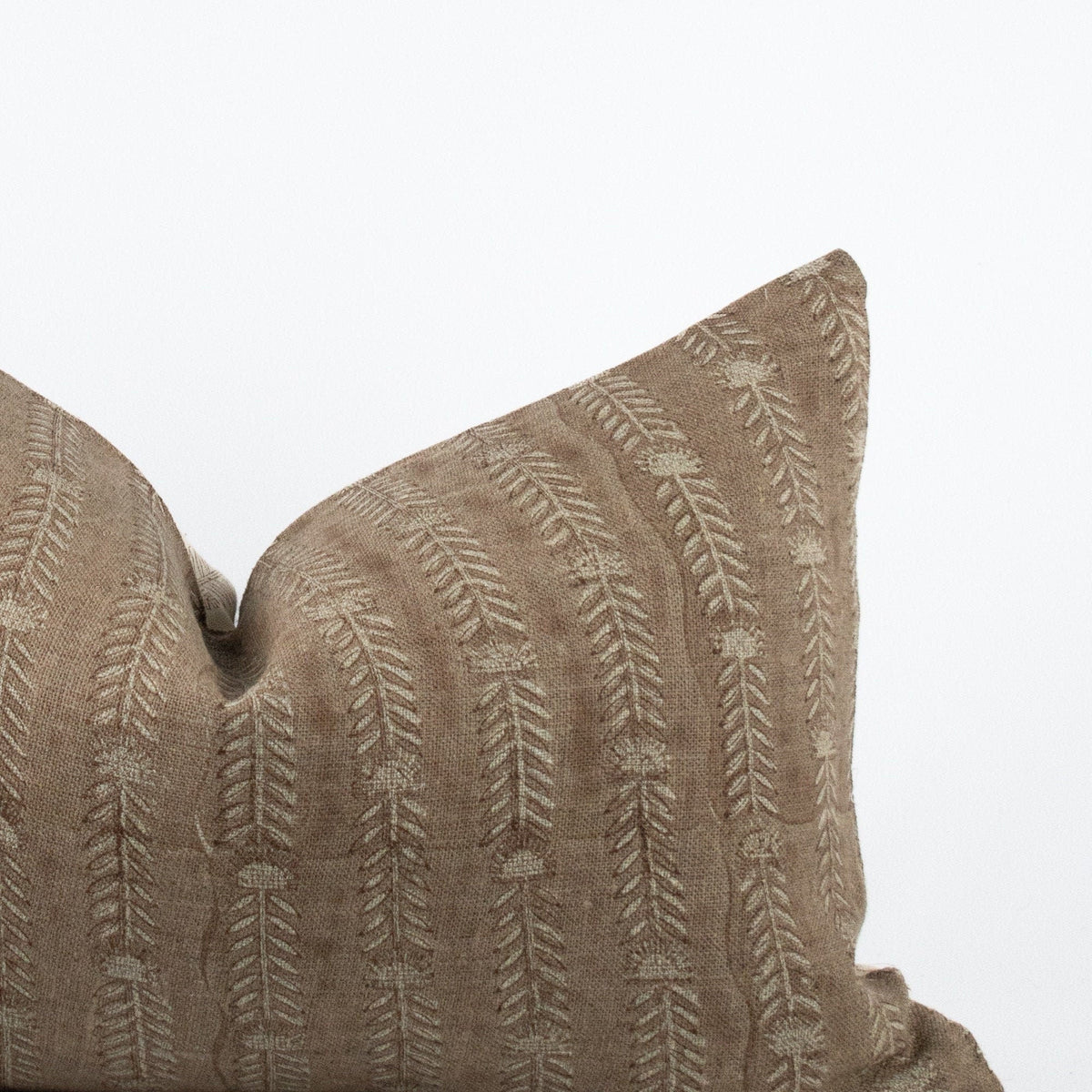 Indian Blockprint, Cozy Linen With Cotton-Backed Cushion, Festive Couch Or Chair Pillow, Holiday Pillow Cover For New House - BELA SLATE