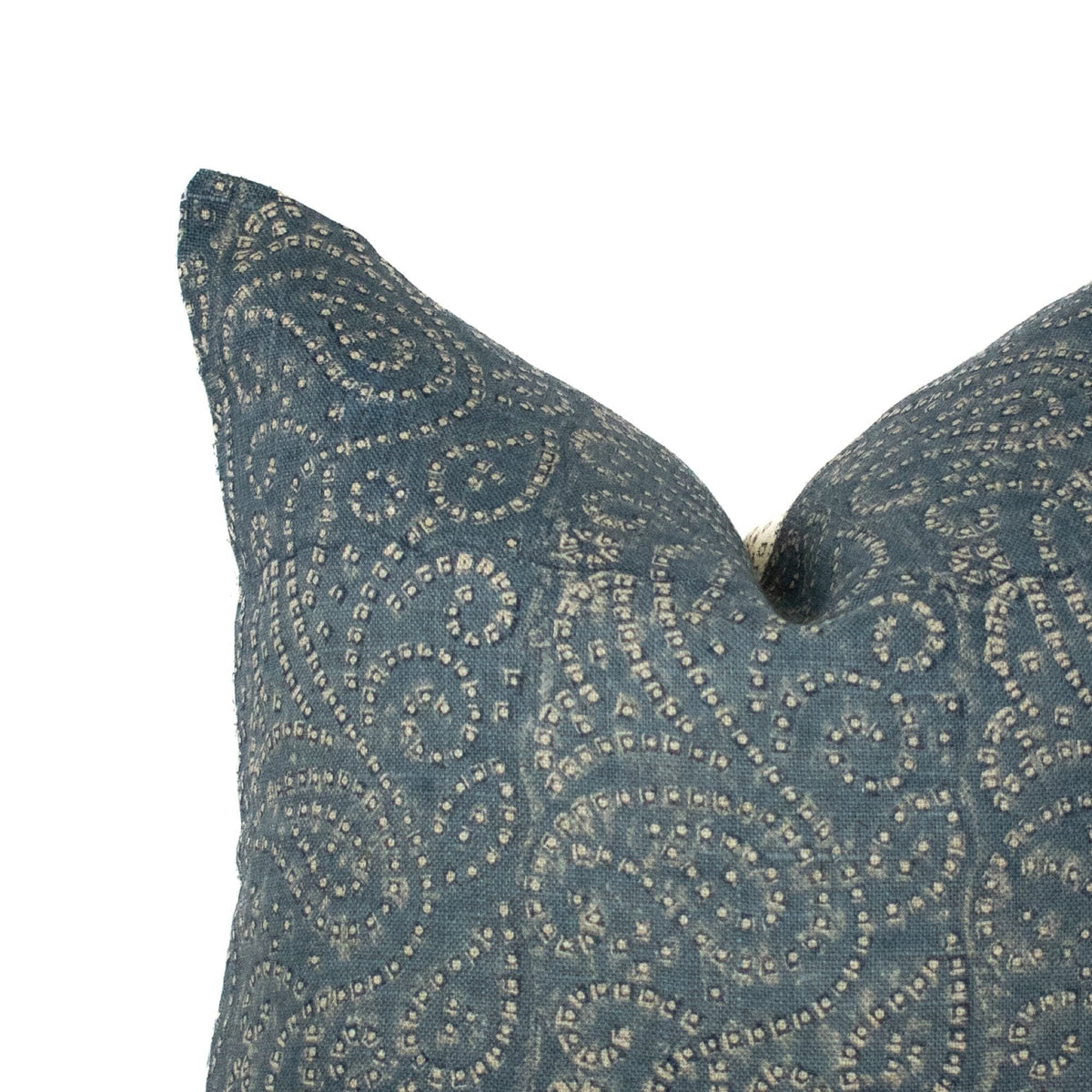 Indian Long Sofa Pillowcase, Blocked Floral Design, Neutral Lumbar Cushion Covers For Modern Couch Or Living Room - TULJA TEAL