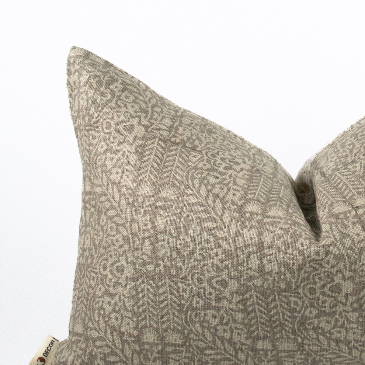 Linen Blockprinted Indian Design, Large Throw Cushioncase, Decorative Home Or Sofa Pillow Cover, New House Gift Ideas - LATA SLATE OL