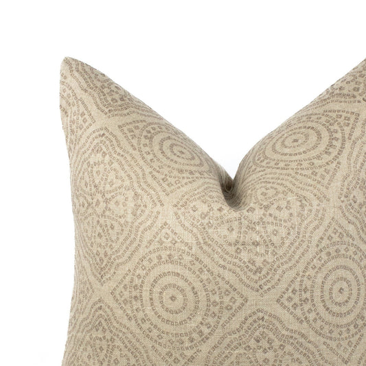 Housse de coussin en lin imprimé à la main, taie d'oreiller lombaire, coton imprimé au bloc, imprimé floral indien, palette neutre et terreuse pour nouvelle maison - JIJA SLATE BL