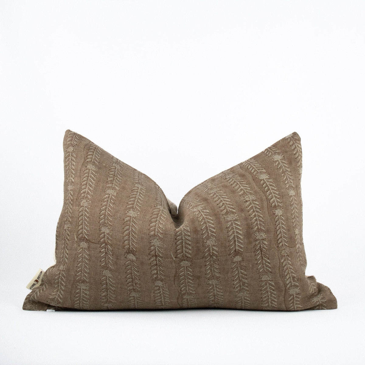 Indian Blockprint, Cozy Linen With Cotton-Backed Cushion, Festive Couch Or Chair Pillow, Holiday Pillow Cover For New House - BELA SLATE