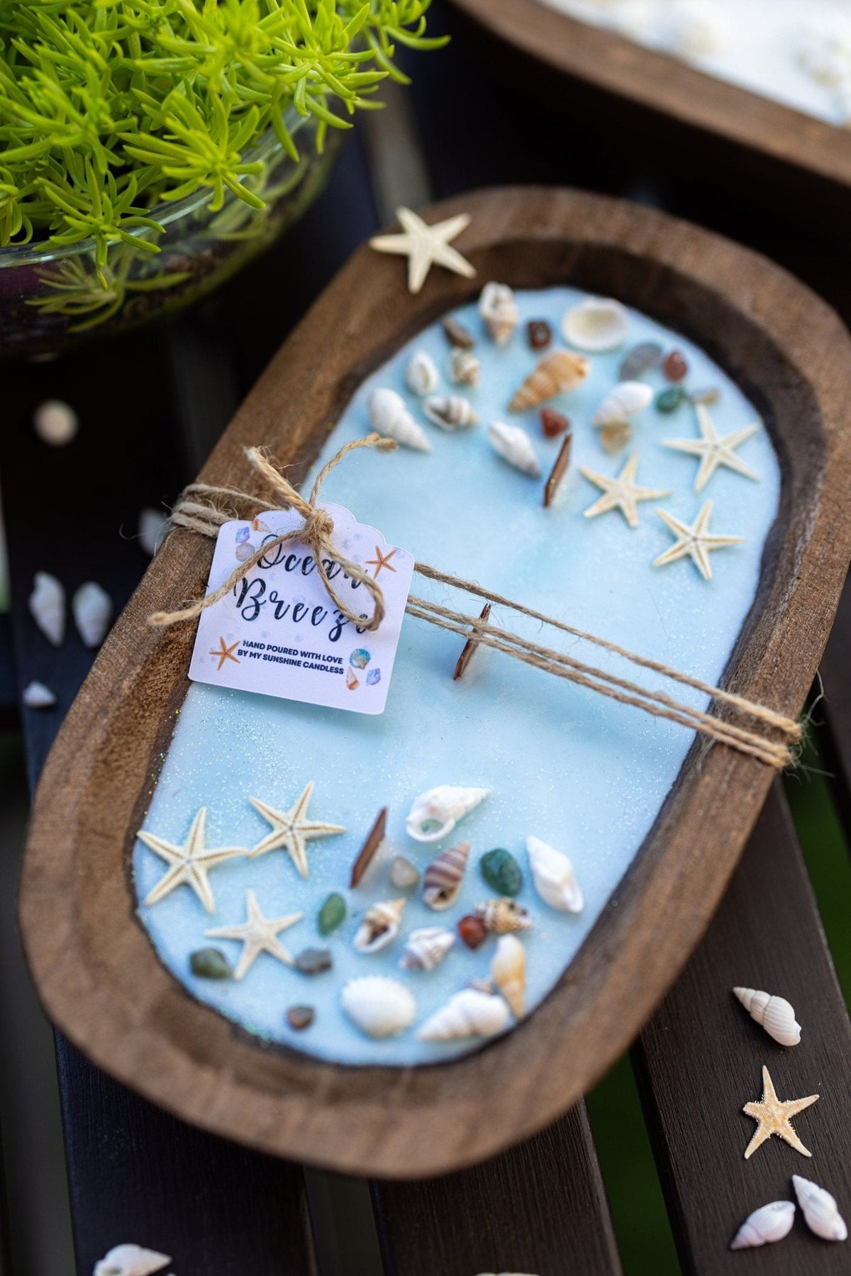 Handcrafted Seashell & Starfish Soy Wax Candle