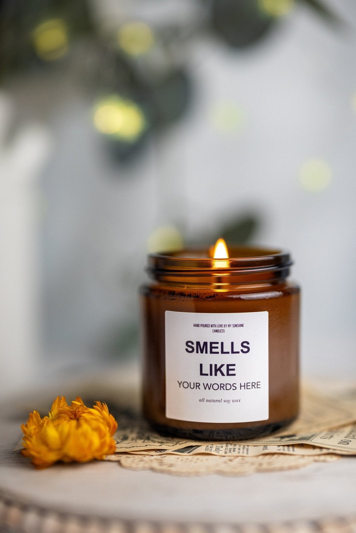 Morning Coffee Soy Wax Candle | Coffee Scented Amber Jar | Hand-Poured Gift for Coffee Lovers