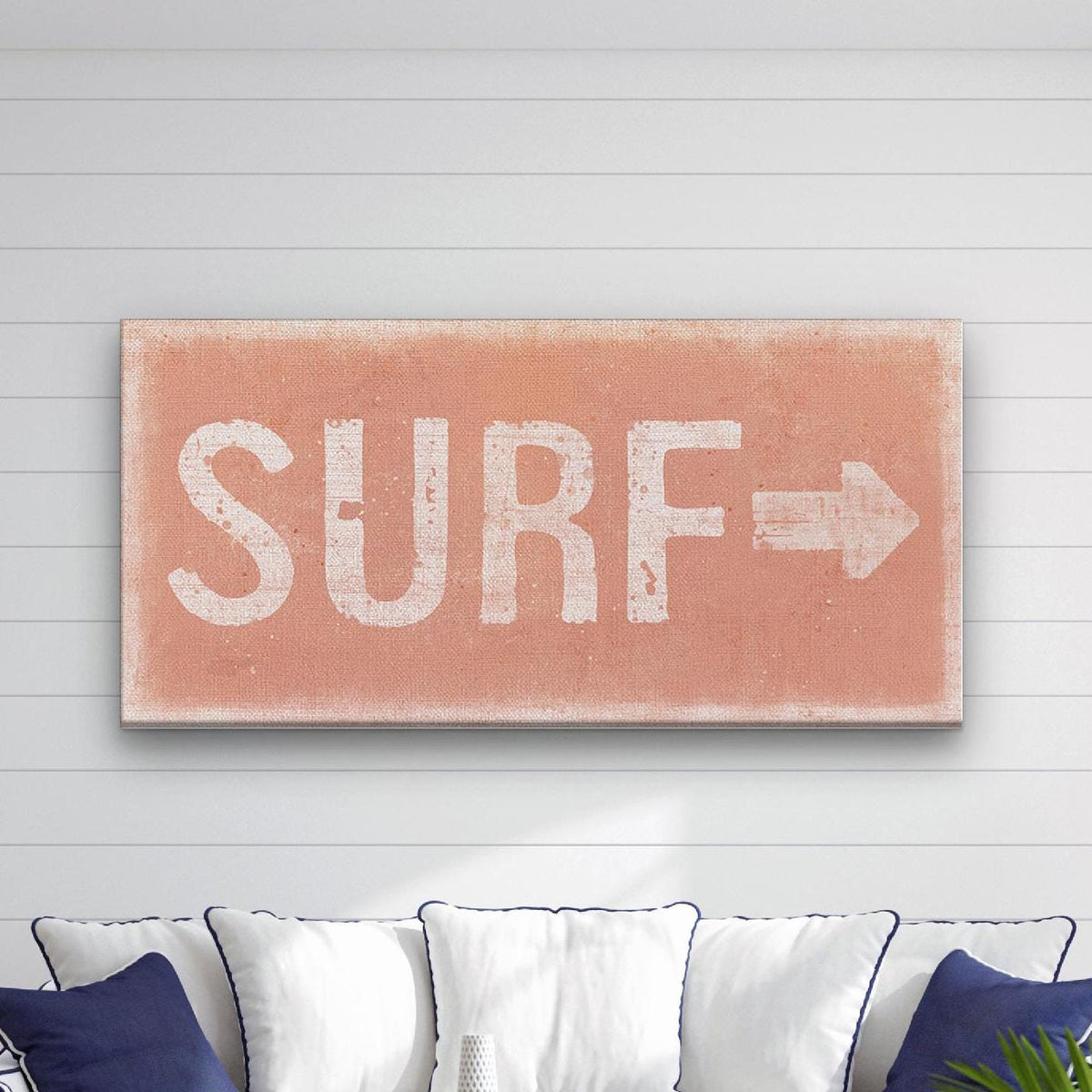 Panneau de surf effet vieilli - Panneau sur toile Surf Shack