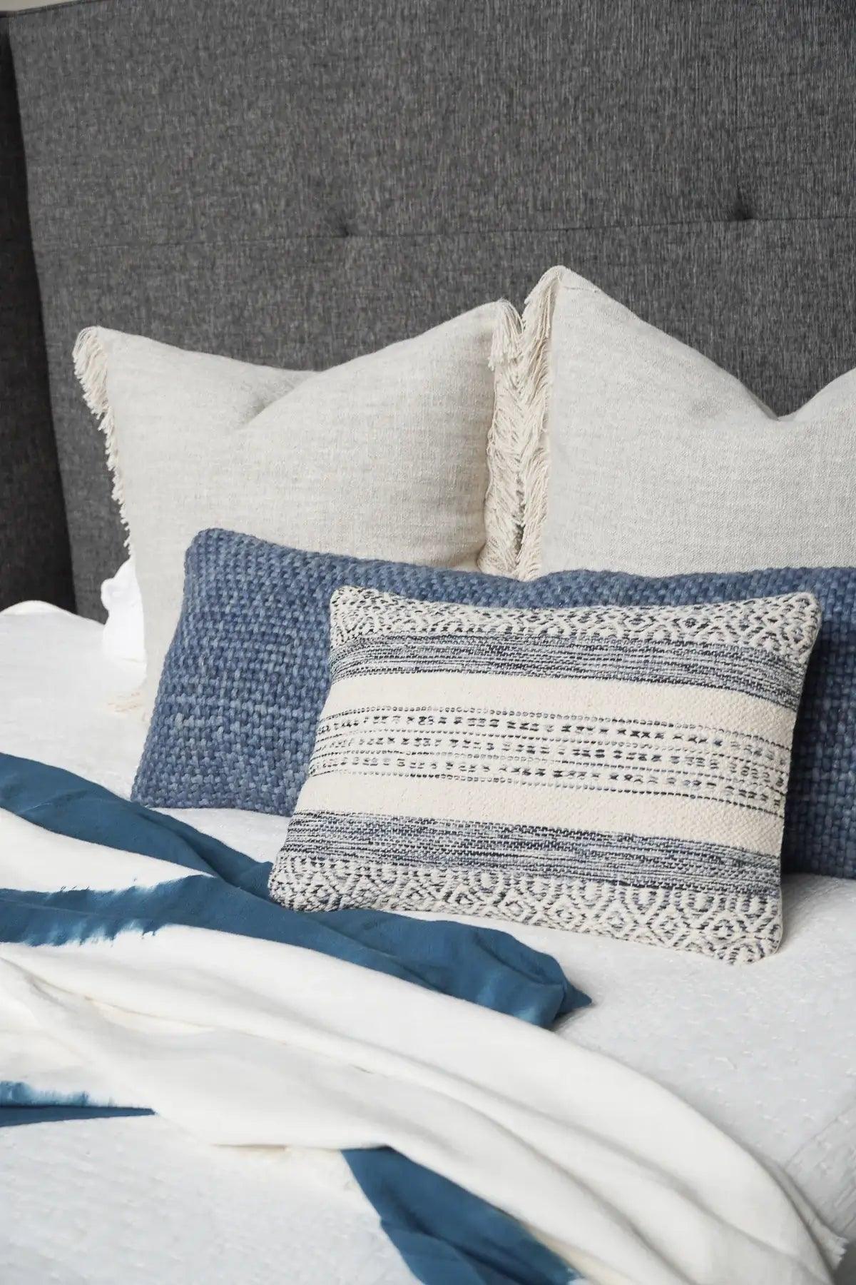 Plaid in cotone tie-dye blu indaco
