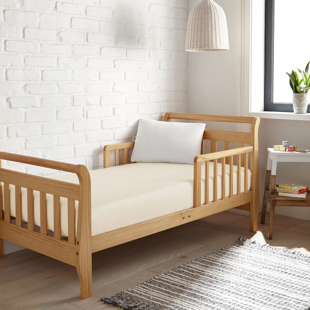 Drap-housse rafraîchissant en bambou pour lit de bébé