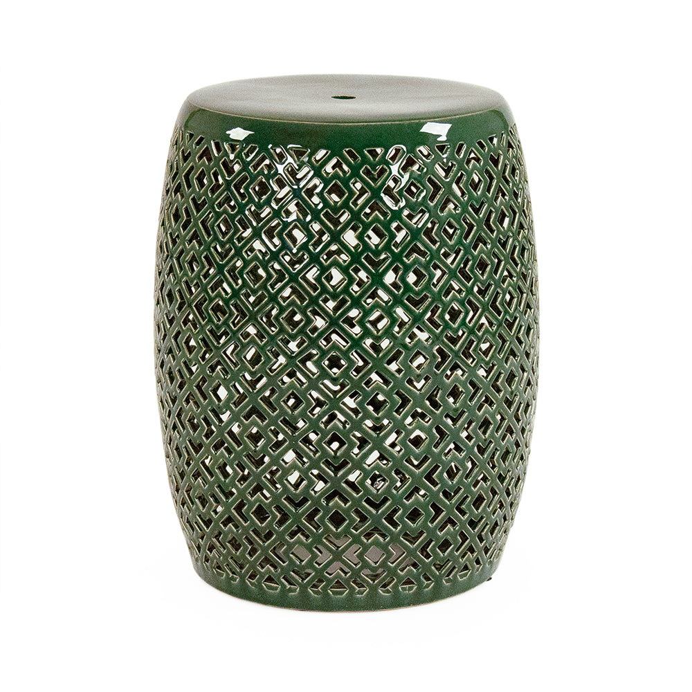 Lorin Ceramic Garden Stool Teal