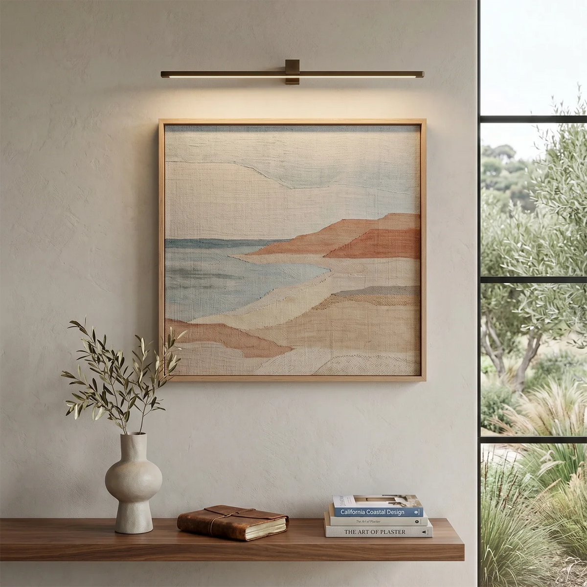 Applique murale LED linéaire en laiton Kivana