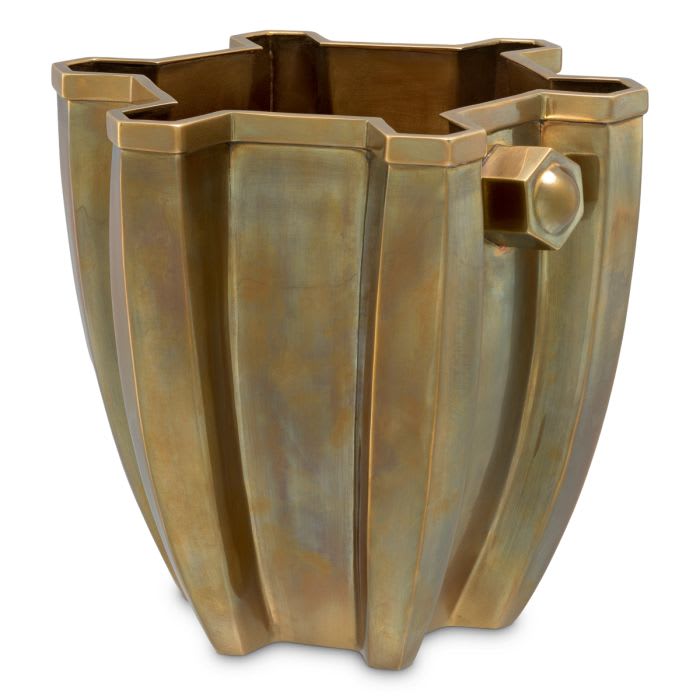 Napoli Hexagonal Aged Brass Wine Cooler