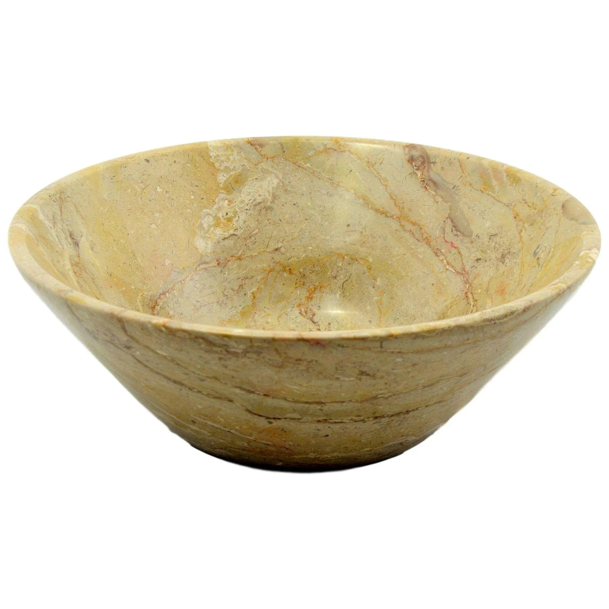Grande ciotola portafrutta - 9,5 pollici in marmo beige Sahara