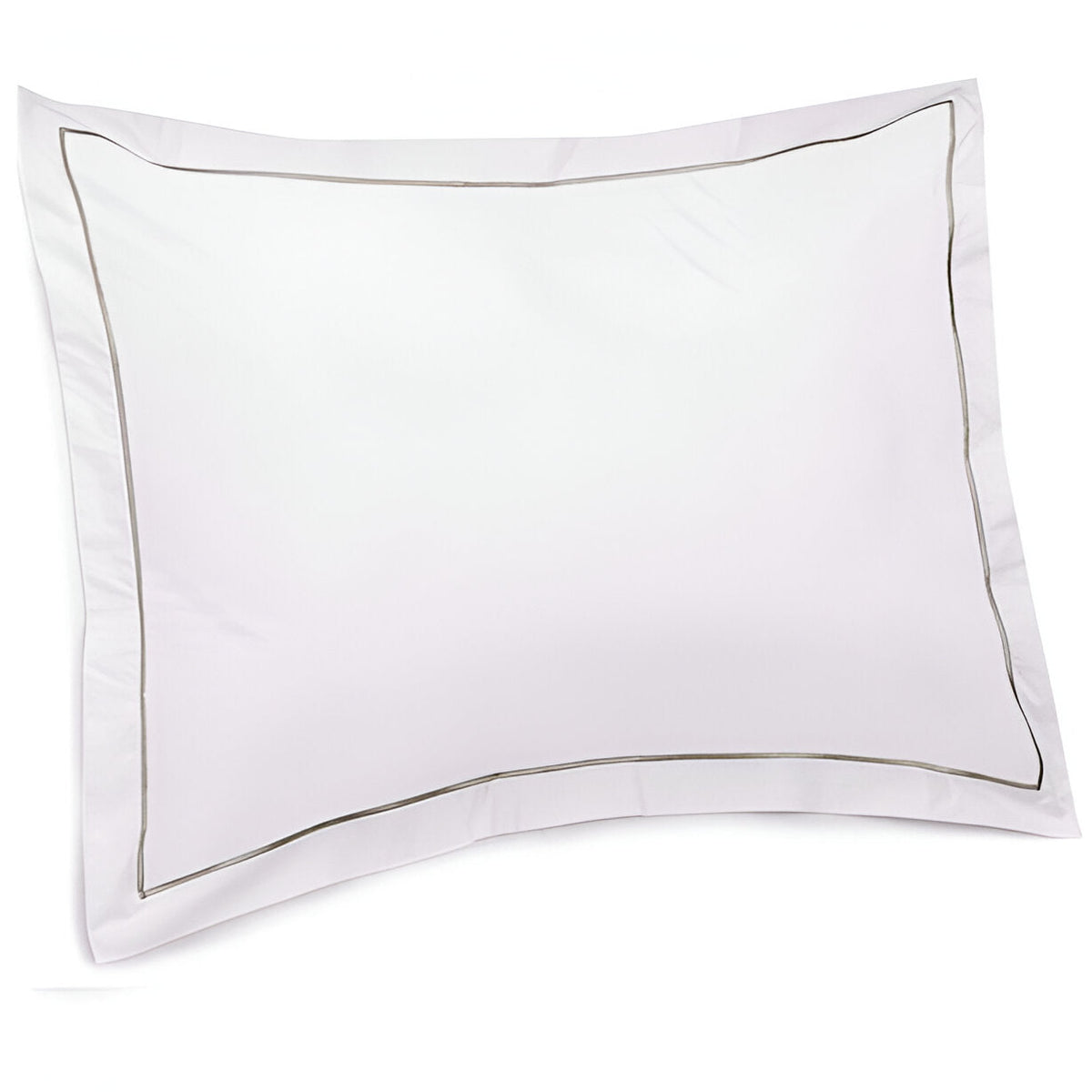Parure de lit ronde en satin de coton uni, 400 fils, broderie simple