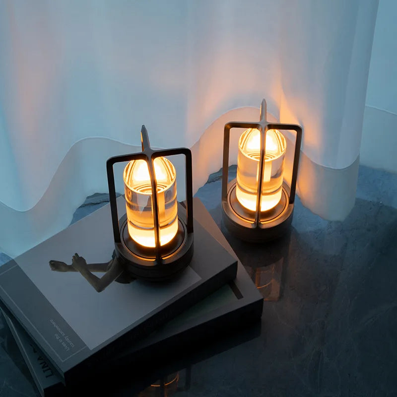 Rechargeable Touch Crystal LED Table Lamp | Aluminum Alloy Desk Light