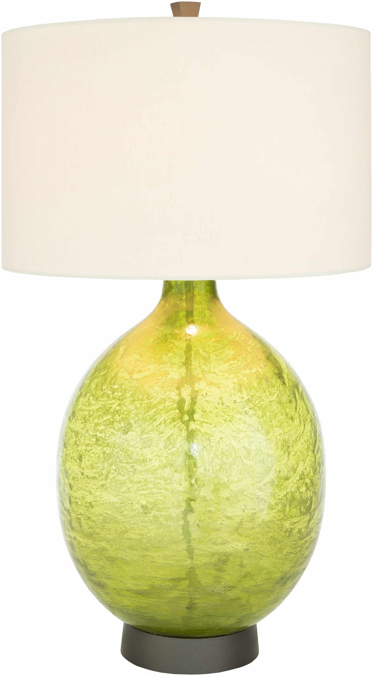 Lampe de table en verre vert citron Westview - Soldes