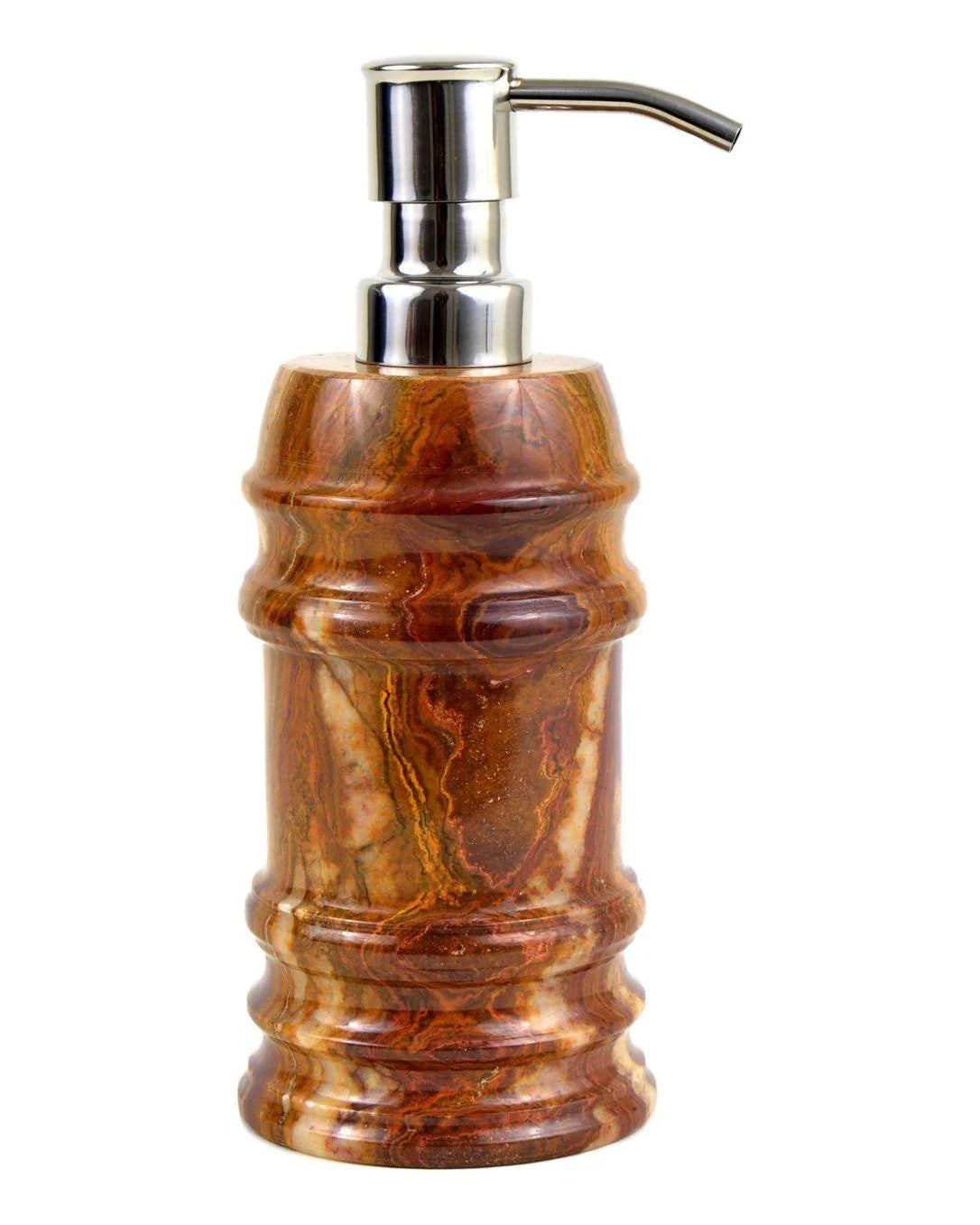Dispenser per sapone liquido e lozione in onice marrone variegato