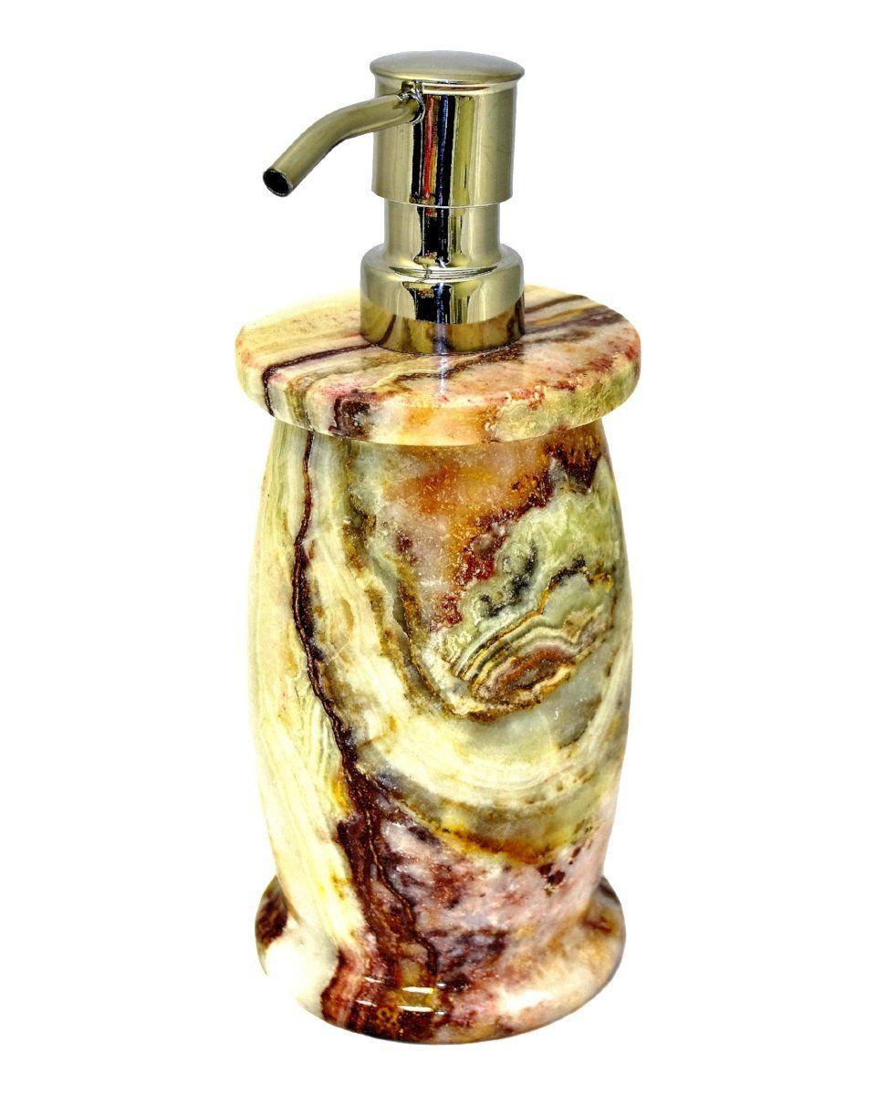 Dispenser per sapone liquido e lozione in onice verde multicolore
