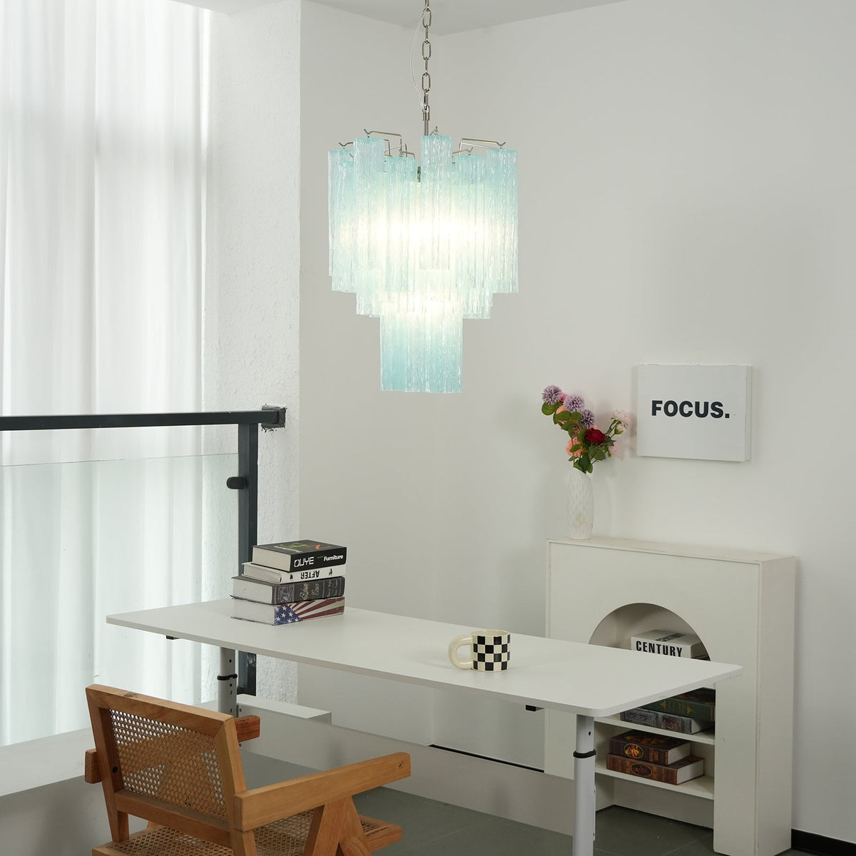Murano Glass Tube Chandelier
