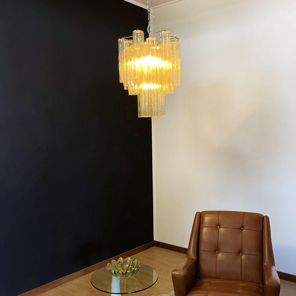Murano Glass Tube Chandelier