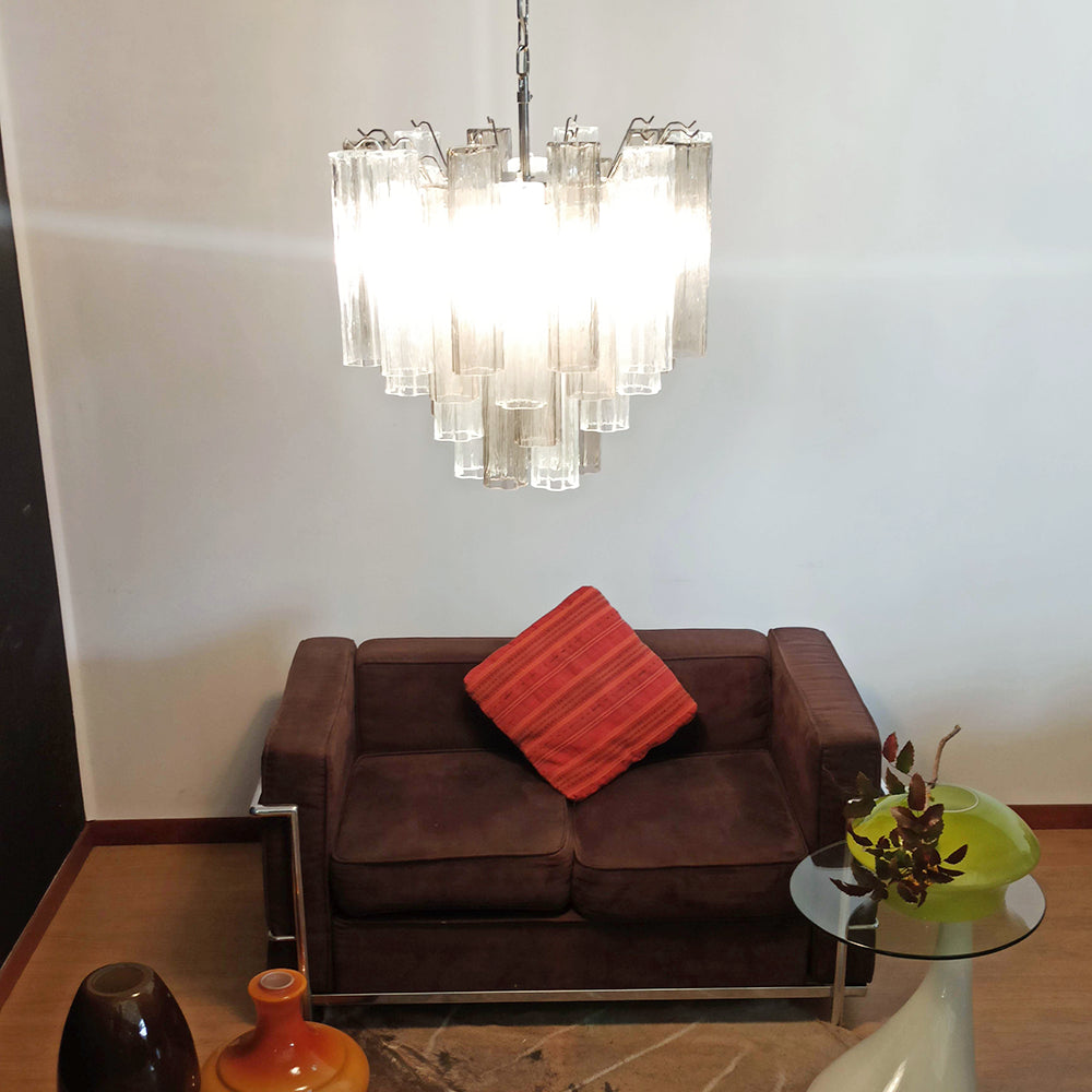 Murano Star Shaped Tube Glass Chandelier