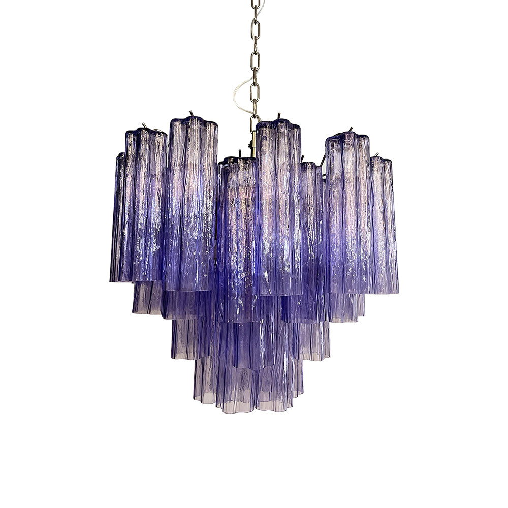 Murano Star Shaped Tube Glass Chandelier