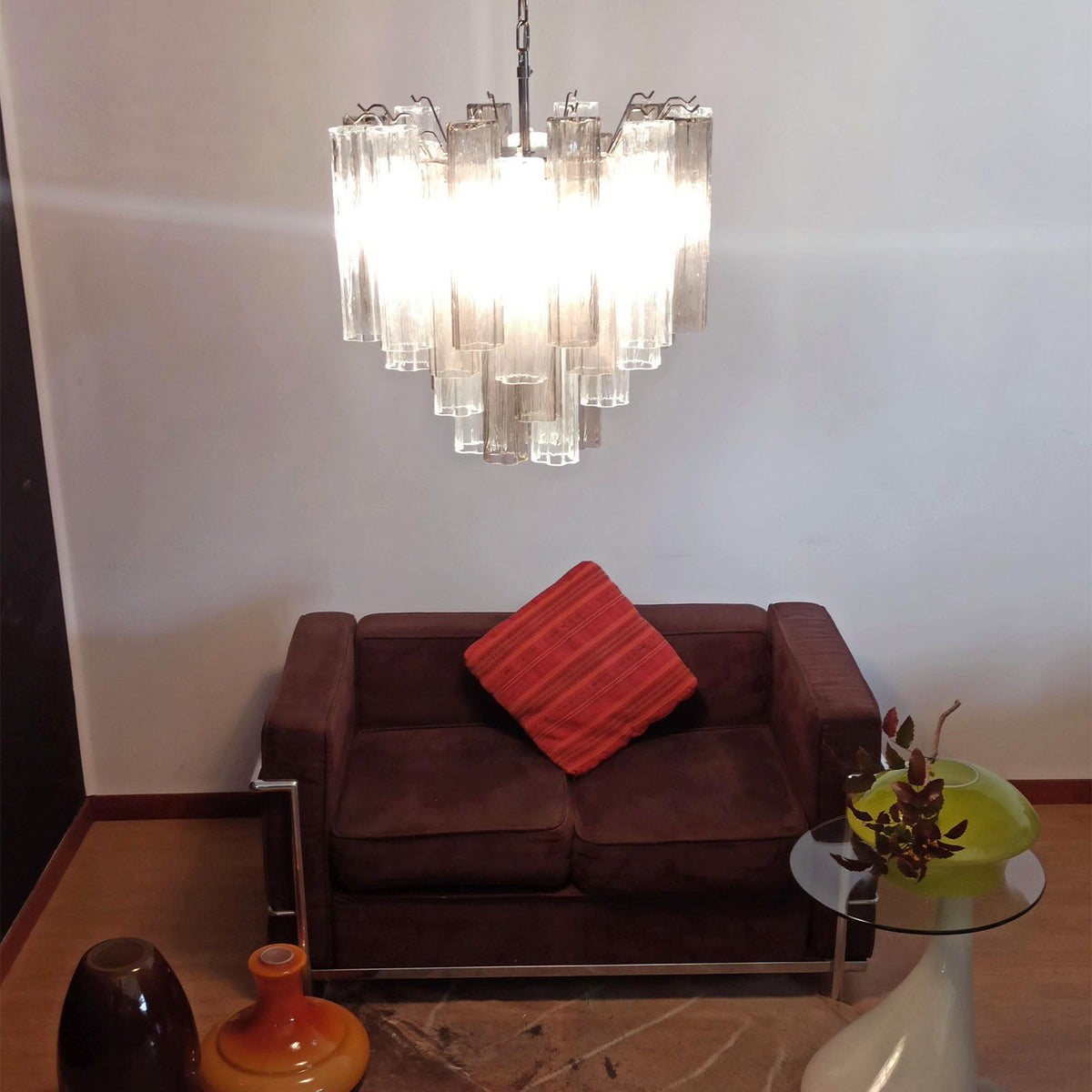 Murano Star Shaped Tube Glass Chandelier