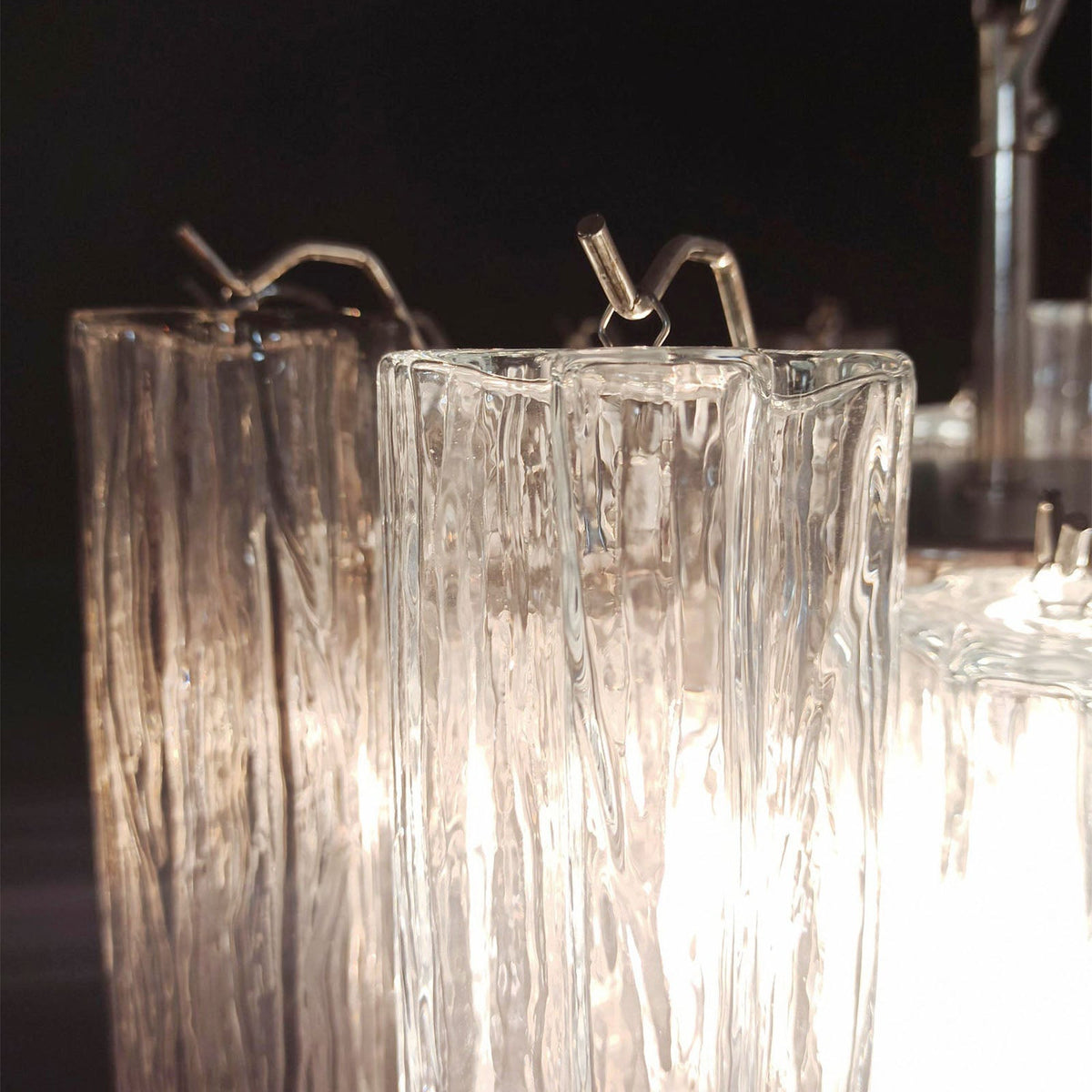 Murano Star Shaped Tube Glass Chandelier
