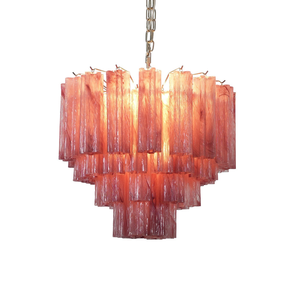 Murano Star Shaped Tube Glass Chandelier