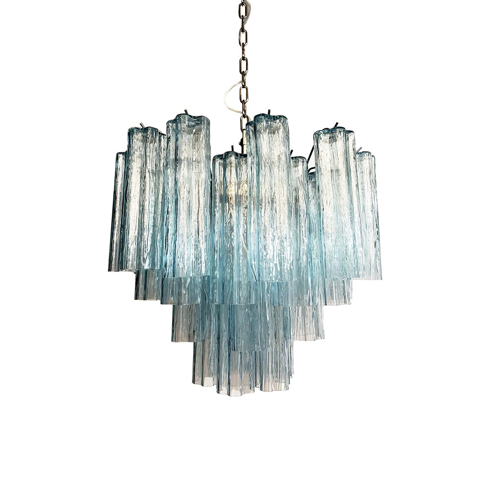 Murano Star Shaped Tube Glass Chandelier