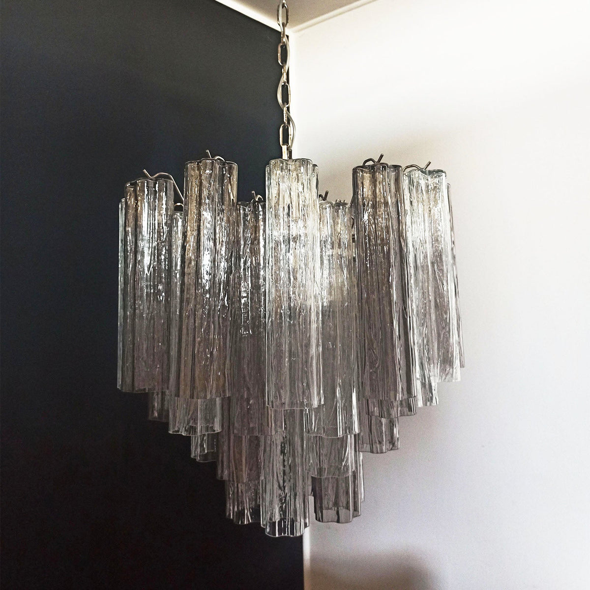 Murano Star Shaped Tube Glass Chandelier