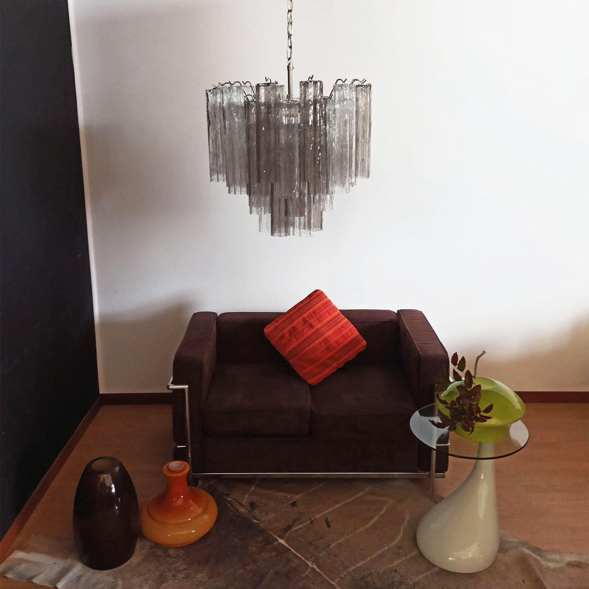 Murano Star Shaped Tube Glass Chandelier