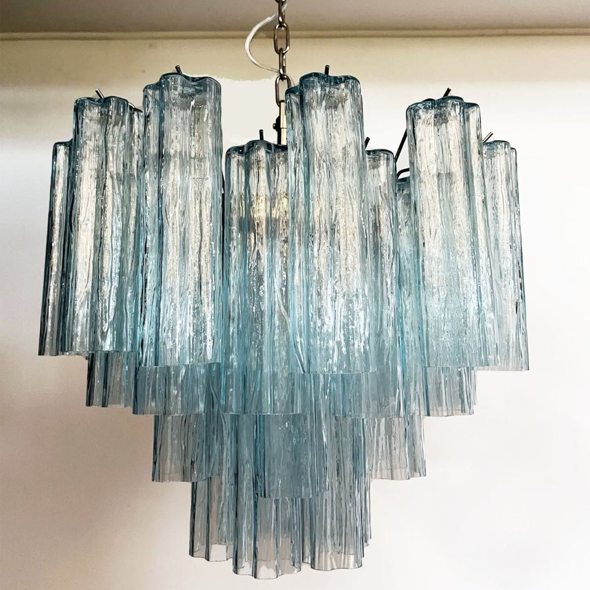 Murano Star Shaped Tube Glass Chandelier